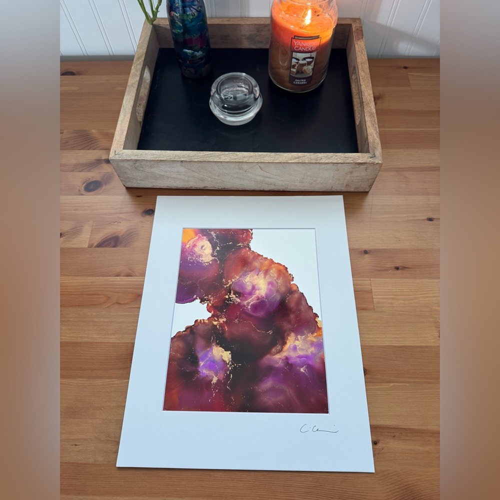 New Original Signed Artwork Alcohol Ink on Paper 177